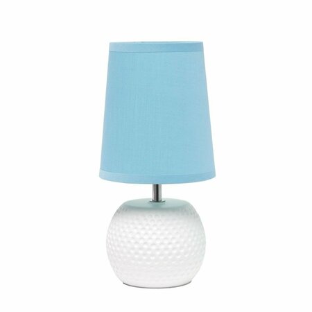 LIGHTING BUSINESS Studded Texture Ceramic Table Lamp, Blue LI2520062
